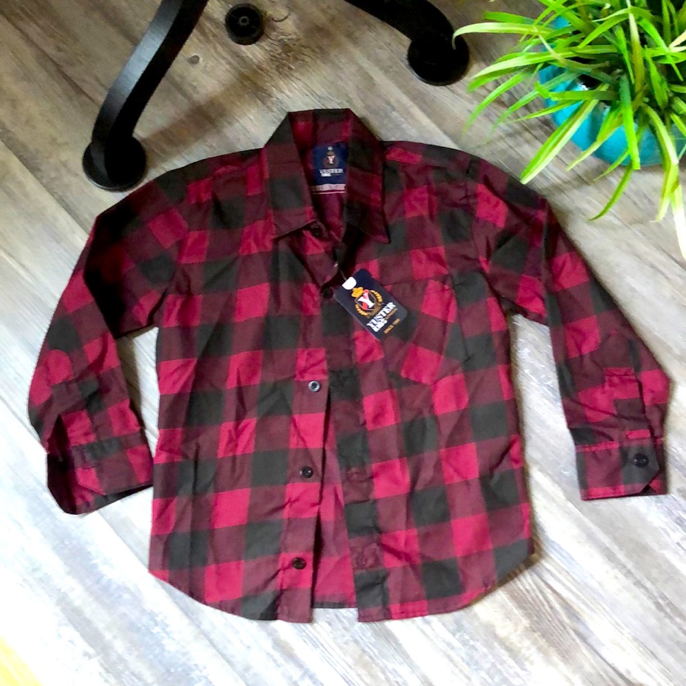 Yuster kids dress shirt long sleeve size 6 new